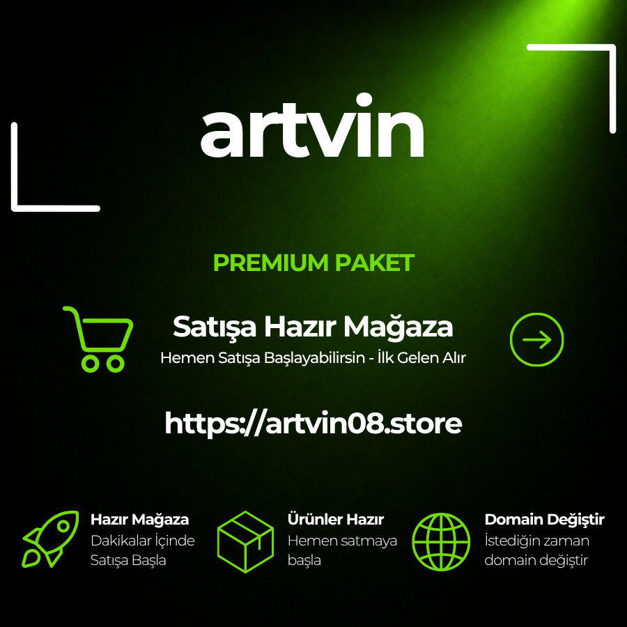 Artvin Store · Premium Paket · Hazır Mağaza