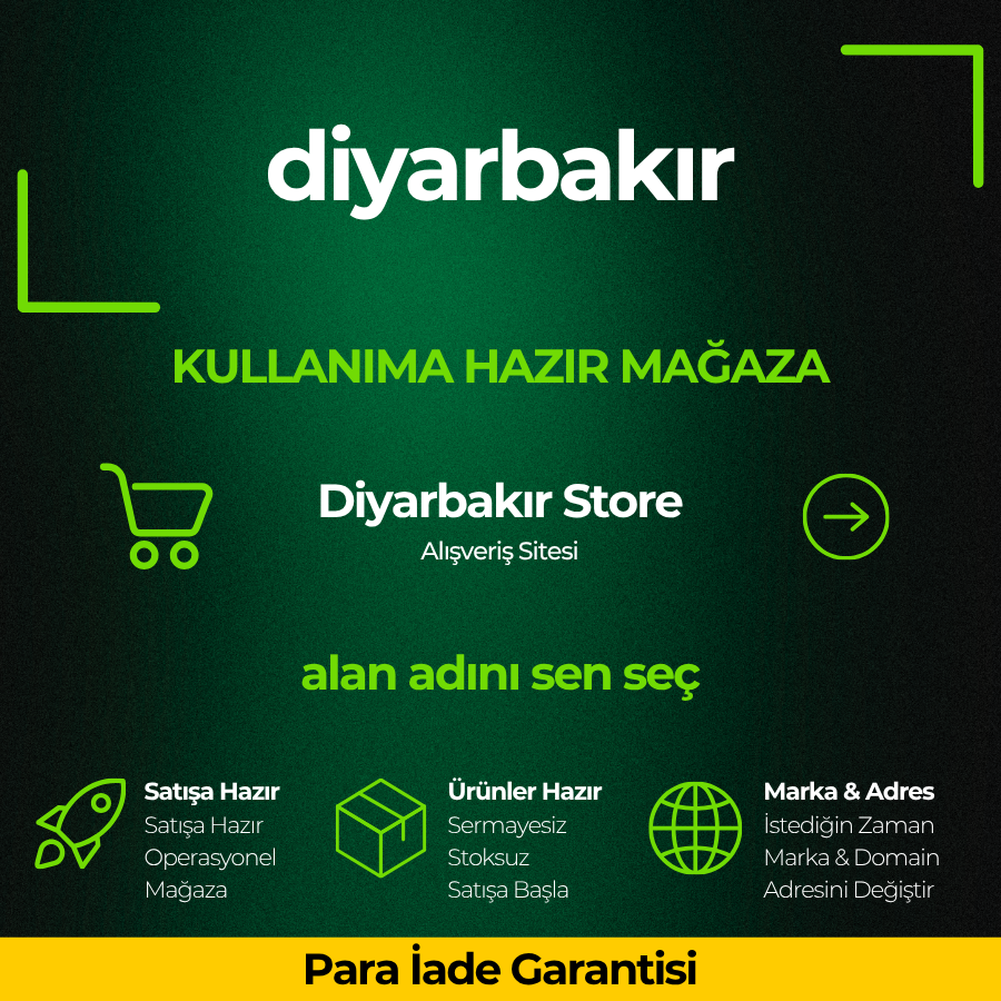 Diyarbakır Store · Kuruluma Hazır Mağaza · 8 Tshirt Kampanyası