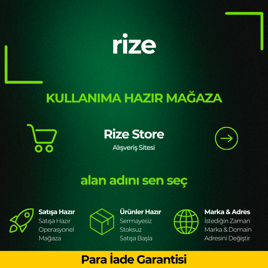 Rize Store · Kuruluma Hazır Mağaza · 8 Tshirt Kampanyası
