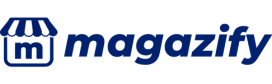 Magazify Logo w Icon Blue